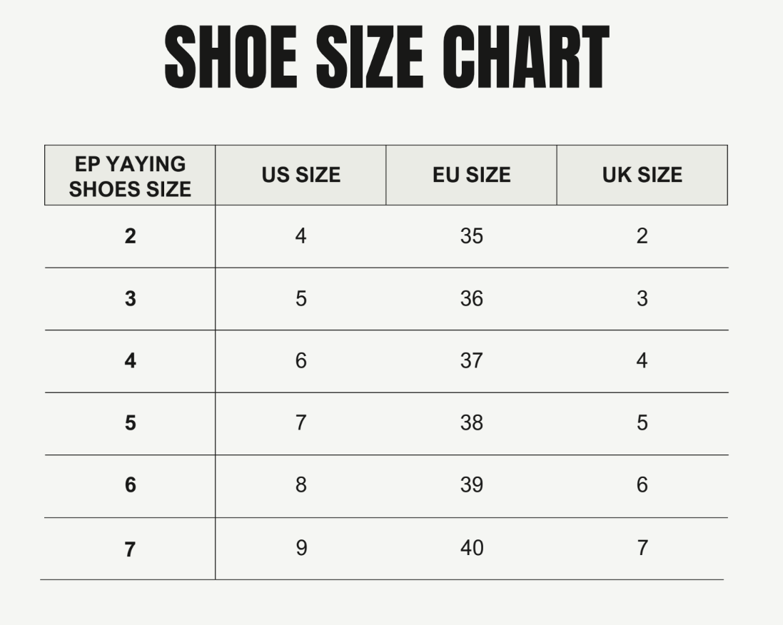 Product size guide