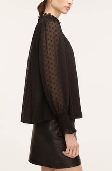 Clip Dot Blouse | Black