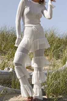 Clara Ruffle Pant | Ivory