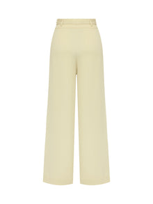 Acetate Commuter Relaxed-Fit Wide-Leg Pants | Green