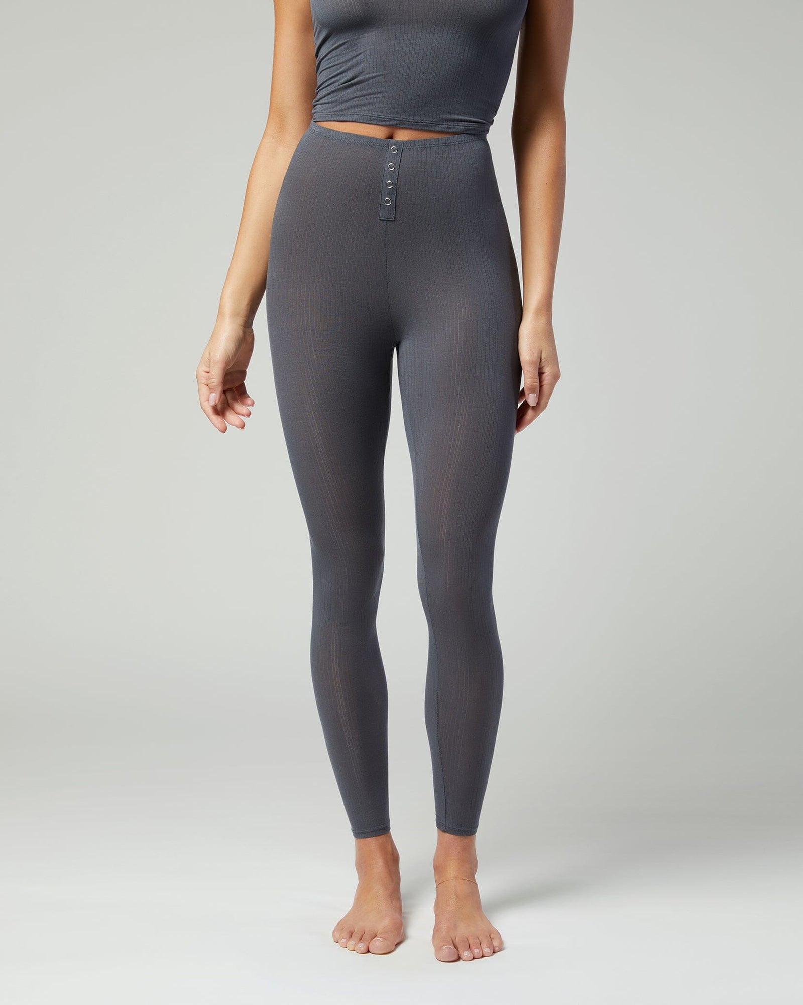 Rib Snap Front Legging Legging IV S24 