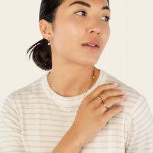 Womens | 14K Solid Yellow Gold | Pearl Slim Stacker Ring | Freshwater Pearls