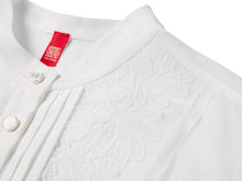 Silk-Cotton National Style Shirt | White
