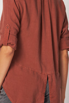 Split Back Button Down - Autumn Amber