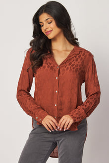 Flowy Button Down - Deep Sepia