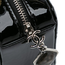 Chanel | Pre-Owned CC Quilted Patent Diamond Resin Clutch With Chain | Black