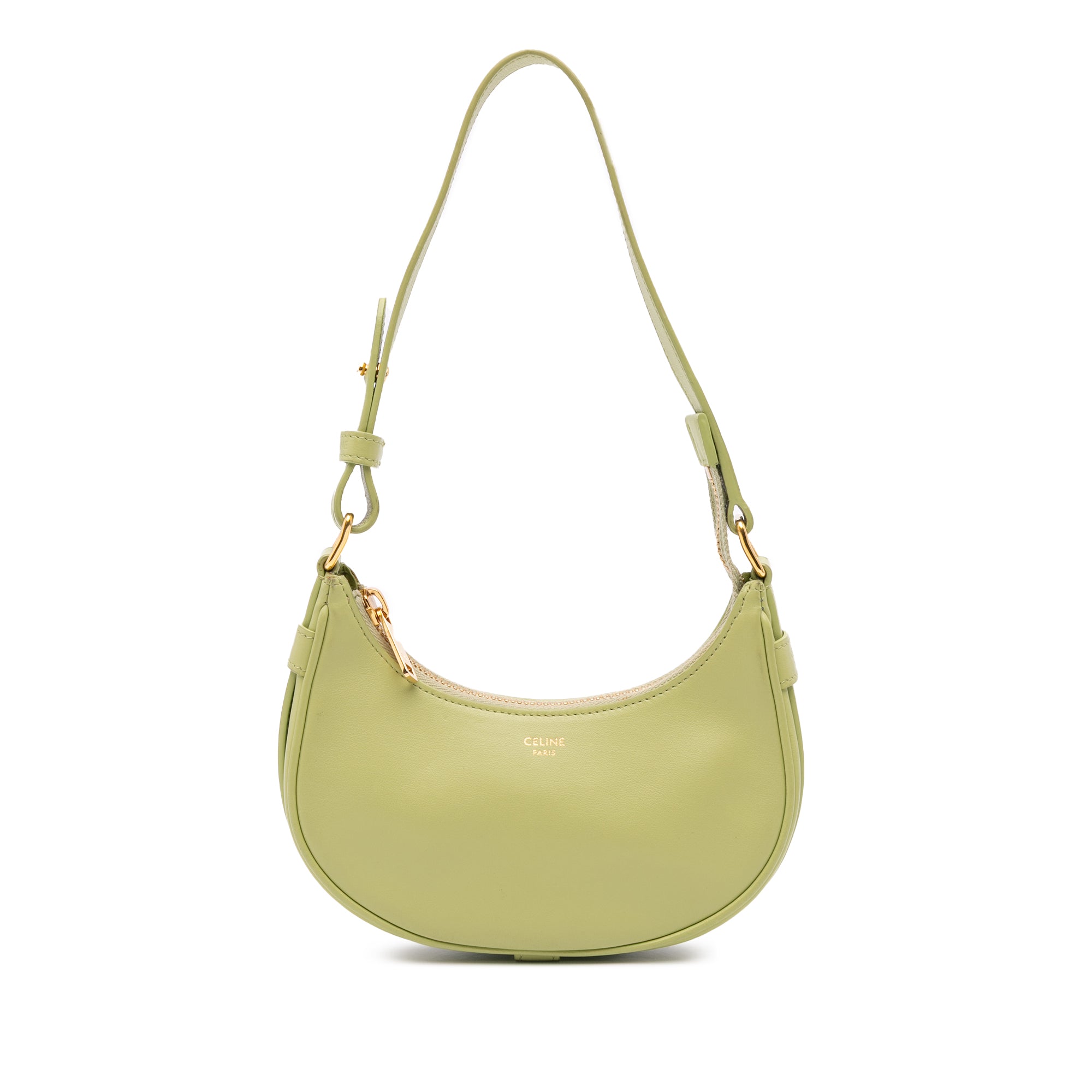 Celine | Pre-Owned Mini Smooth Calfskin Ava Shoulder Bag | Green/Olive Green