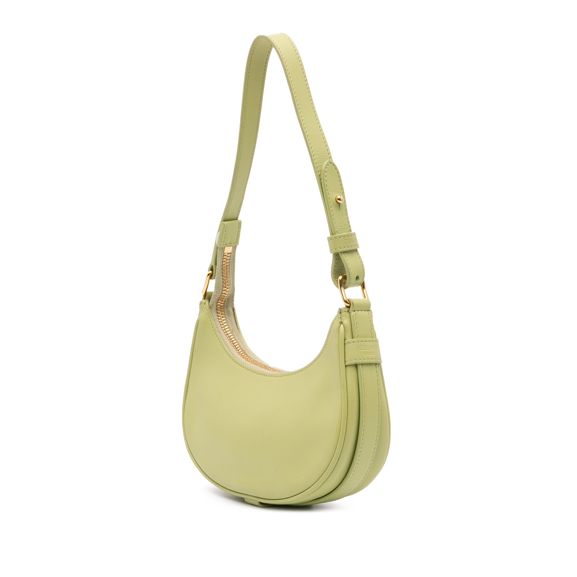 Celine | Pre-Owned Mini Smooth Calfskin Ava Shoulder Bag | Green/Olive Green