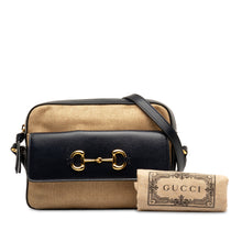 Gucci | Pre-Owned Horsebit 1955 Flap Pocket Camera Bag | Brown/Beige