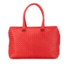 Bottega Veneta | Pre-Owned Nappa Intrecciato Brick Tote | Red