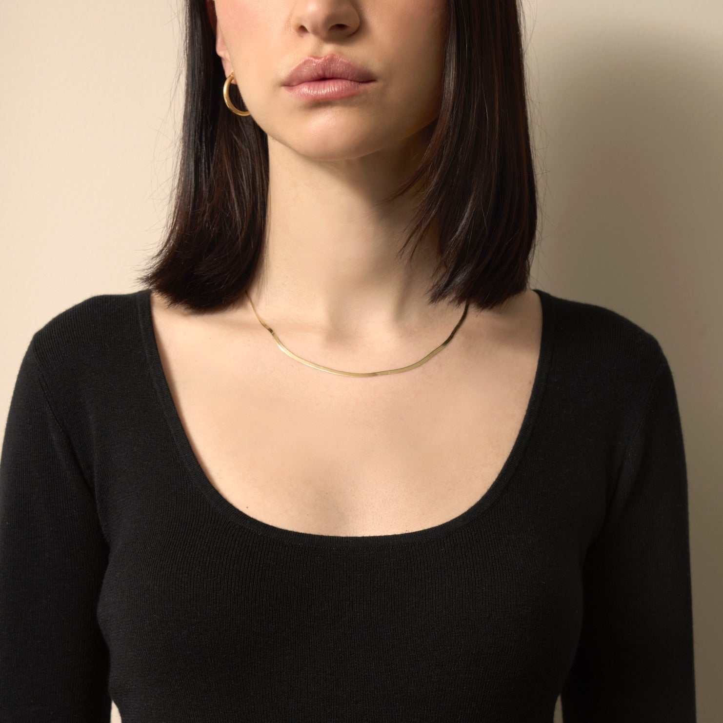 Womens | Tube Hoop Earrings | 14K Solid Yellow Gold