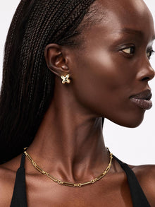 Cassia Stud Earrings | 14K Gold on Brass