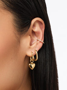 14K Gold Plated Heart Drop Earrings For Women Ana Luisa Wesley Gold