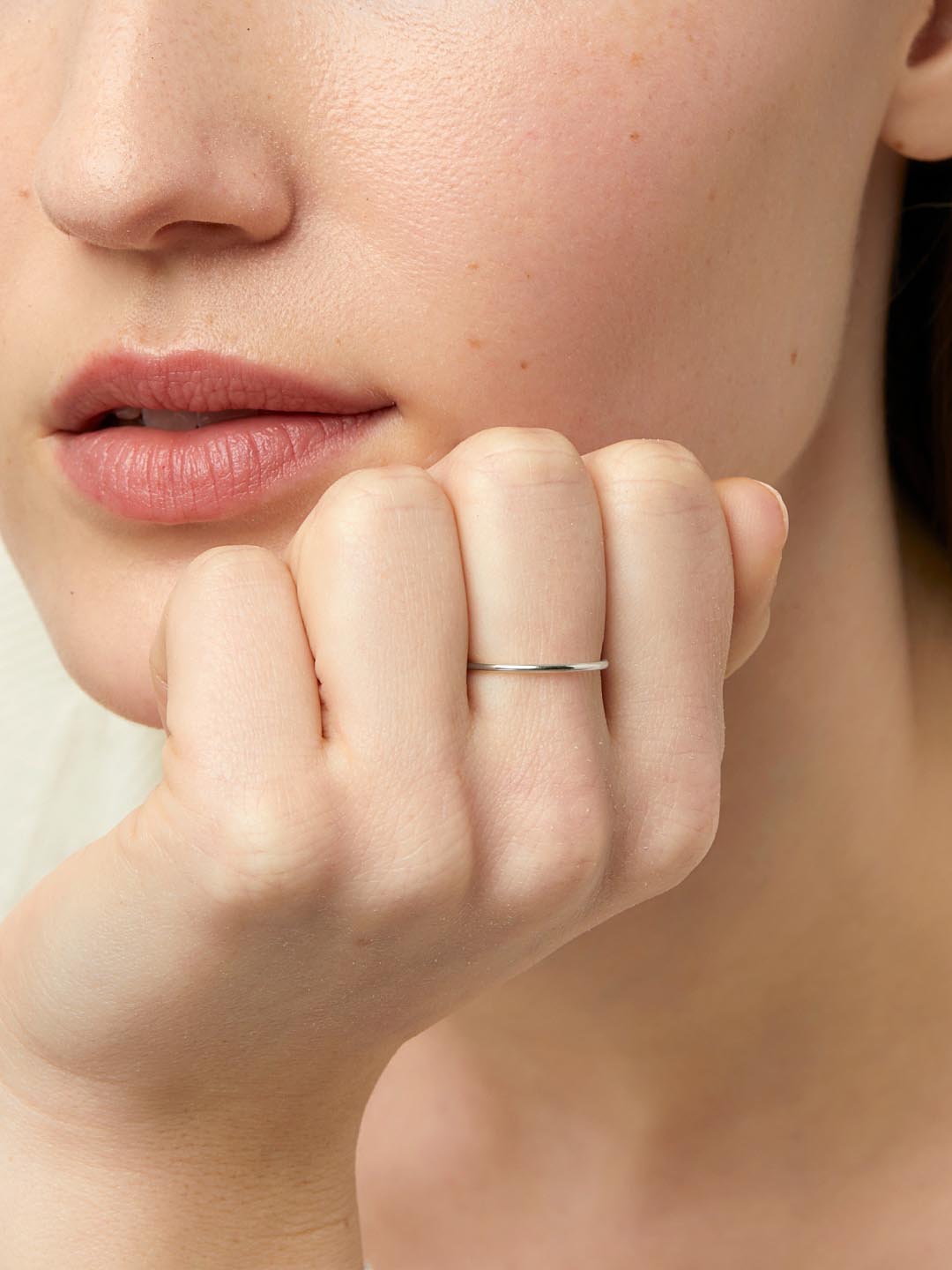 Ring | 10K Solid White Gold
