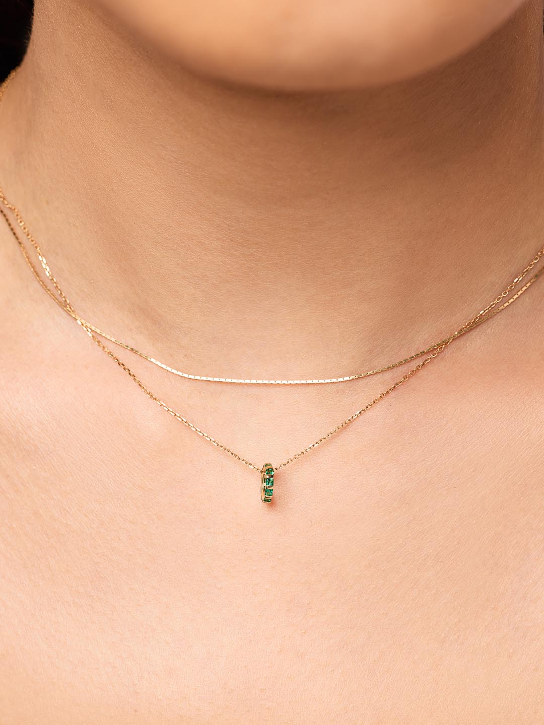 Emerald Zeno Charm | 10K Solid Gold | Emerald