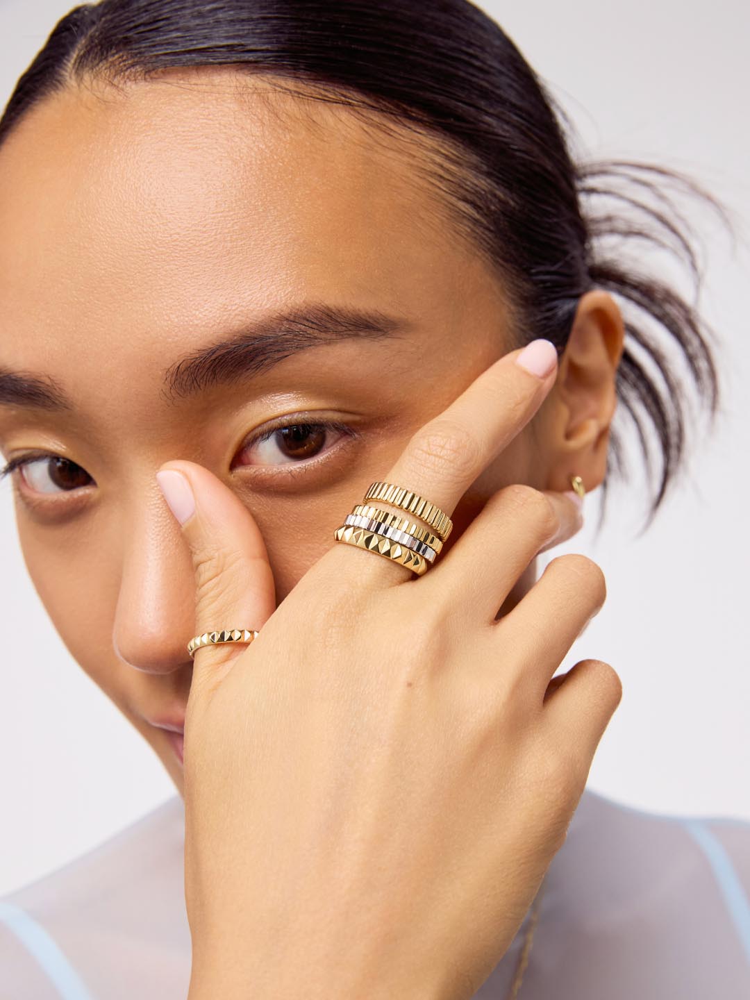 Slim Nova Ring | 10K Solid White Gold