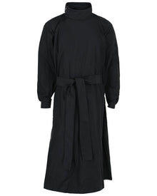 Ferragamo | Mens | Asymmetrical Zip-Detail Belted Trench Coat | Black