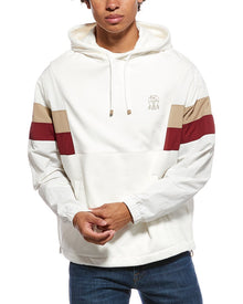 Brunello Cucinelli | Mens | Mixed Media Hoodie | White