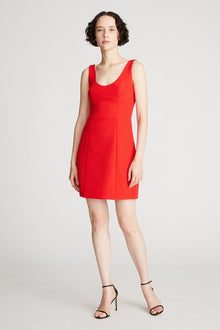 Halston | Larisa Dress In Stretch Crepe | Lipstick Red