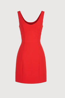 Halston | Larisa Dress In Stretch Crepe | Lipstick Red