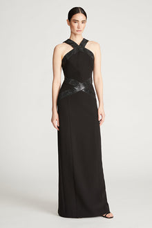 Halston | Joyce Gown In Crepe | Black