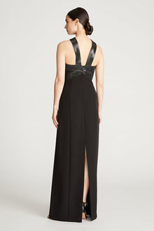 Halston | Joyce Gown In Crepe | Black