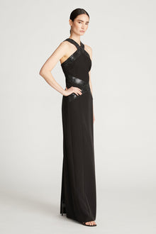 Halston | Joyce Gown In Crepe | Black