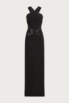 Halston | Joyce Gown In Crepe | Black