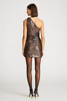 Halston | Shyla Dress In Lace Sequin | Umber