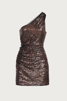Halston | Shyla Dress In Lace Sequin | Umber