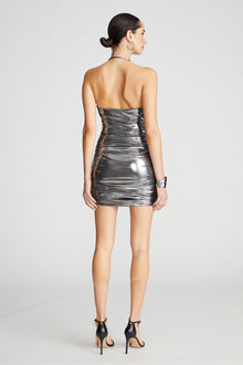 Halston | Frances Dress In Foil Jersey | Luster