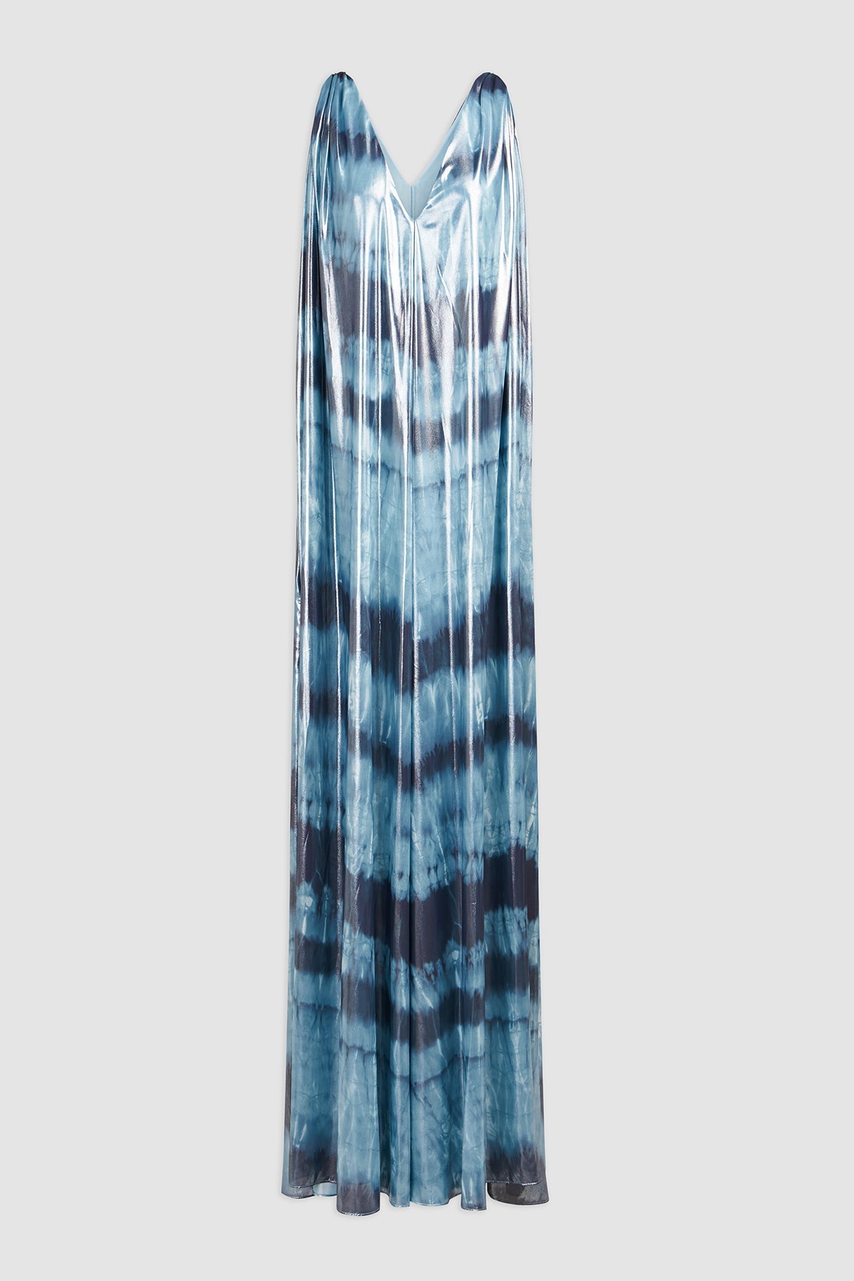Halston | Umi Gown In Iridescent Chiffon | Blue Shibori