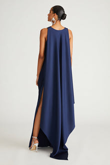 Halston | Cyra Gown In Crepe Back Satin | Navy