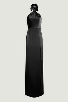 Halston | Gemi Gown In Satin | Black