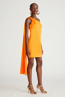 Halston | Jax Dress In Satin | Tangerine
