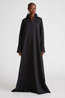 Halston | Imari Gown In Poplin | Black