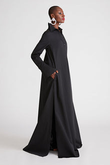 Halston | Imari Gown In Poplin | Black