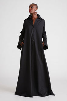 Halston | Imari Gown In Poplin | Black
