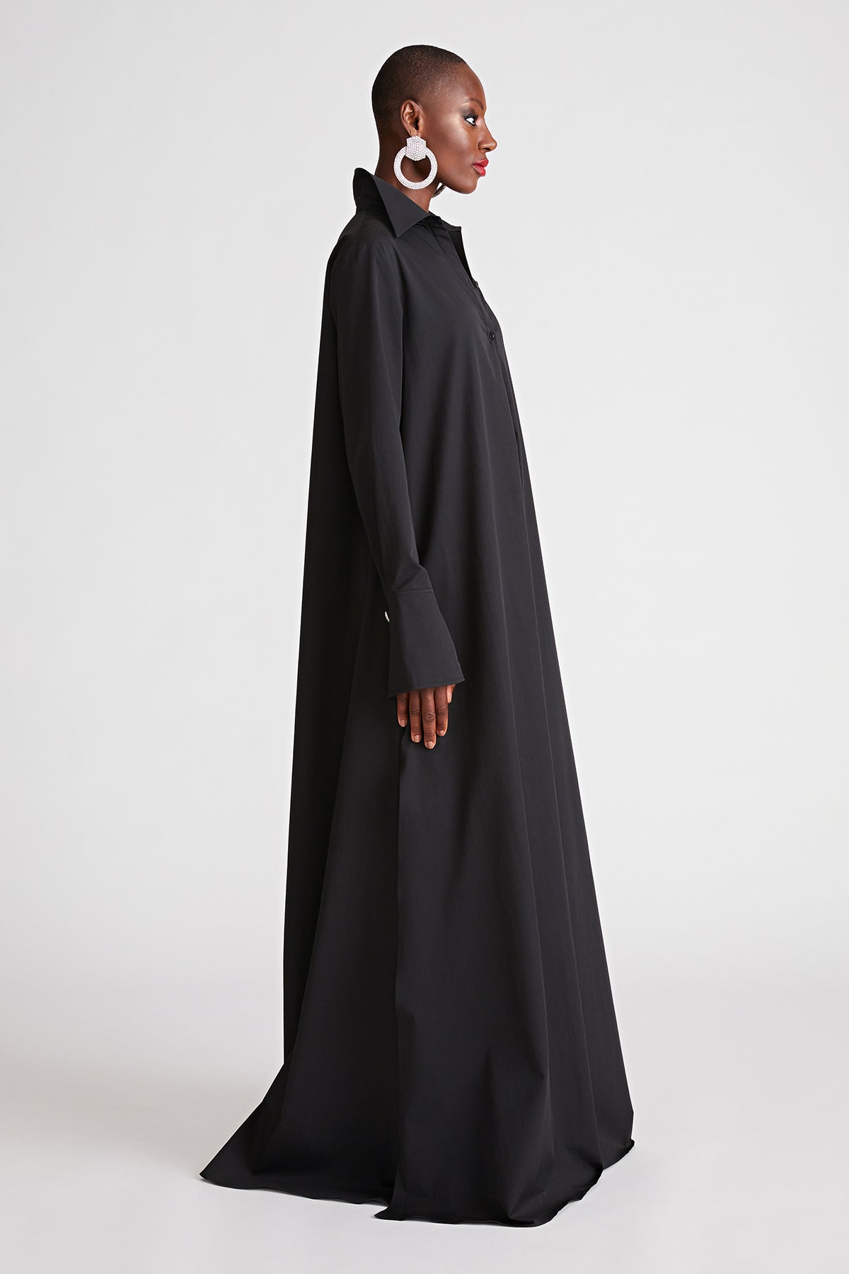 Halston | Imari Gown In Poplin | Black