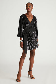 Halston | Saga Dress In Sequin | Black