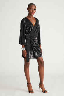 Halston | Saga Dress In Sequin | Black