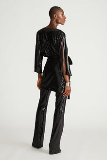 Halston | Saga Dress In Sequin | Black