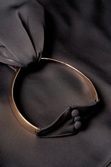 Halston | Beverly Dress In Satin | Black