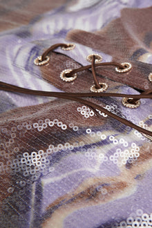Halston | Wynonna Dress In Sequin | Earth Strata