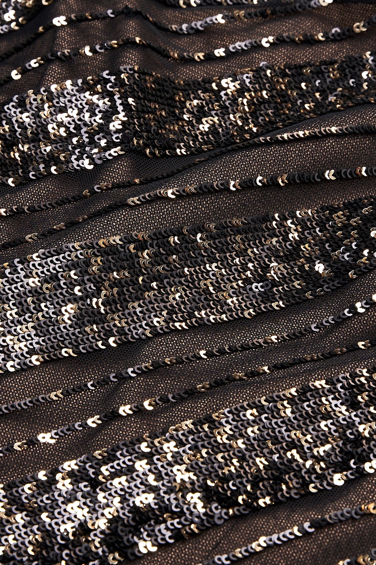 Halston | Vail Dress In Striped Sequin | Black