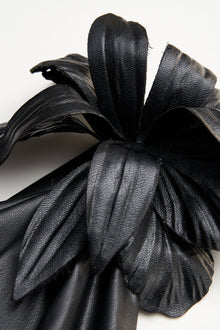 Halston | Rhia Gown In Faux Leather | Black