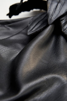 Halston | Rhia Gown In Faux Leather | Black