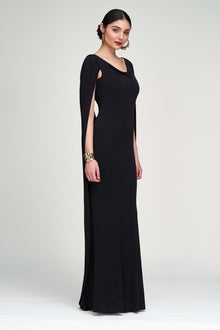 Halston | Akeem Gown In Jersey | Black
