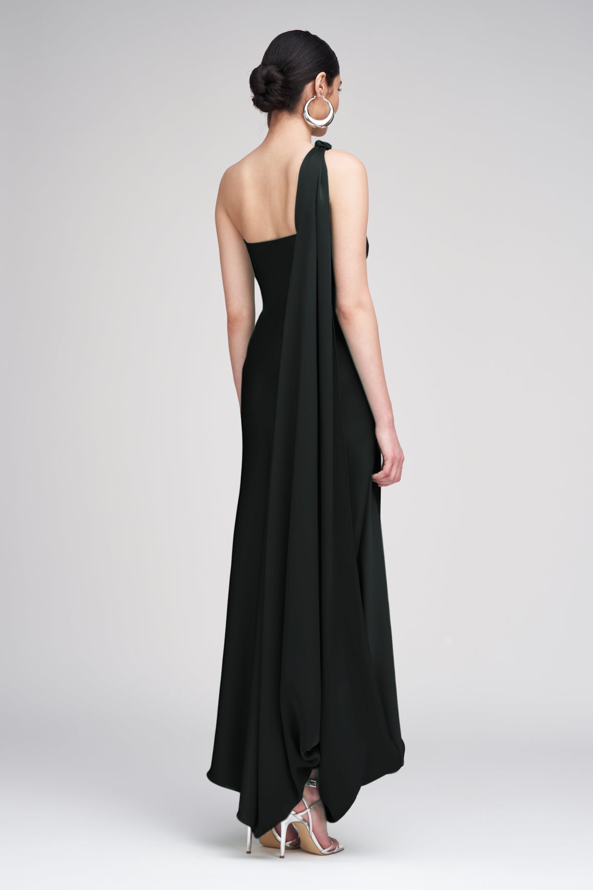 Halston | Agu Gown In Satin | Black