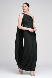 Halston | Agu Gown In Satin | Black